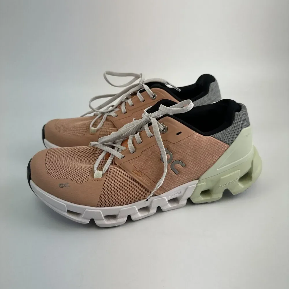 On Running Cloudflyer 4 Sneaker Peach‎ Aloe Swiss Performance Comfort Womens 8.5